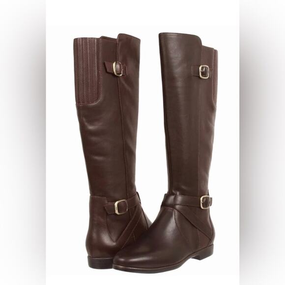 UGG Beryl Stout Brown Genuine Leather Riding Boot - Picture 1 of 13